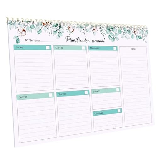 Planificador Semanal A4 Horizontal – Agenda Día por Página, Calendario de Pared, Organizador de Escritorio Papelería para Oficina y Material Escolar | Ya disponible en tu tienda friki favorita! En mundofriki.es!