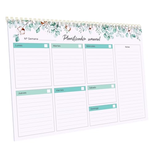 Planificador Semanal A4 Horizontal – Agenda Día por Página, Calen...