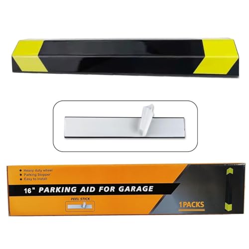 Deshitong Heavy Duty Parking Aid for Garage, 16' Car Parking Stopper for Garage 1 Pack, Parking Aids Protects Car, Parking Stopper Easy to Install 1 Packs 16' L (1 Pack 16' L x 1.25H)
