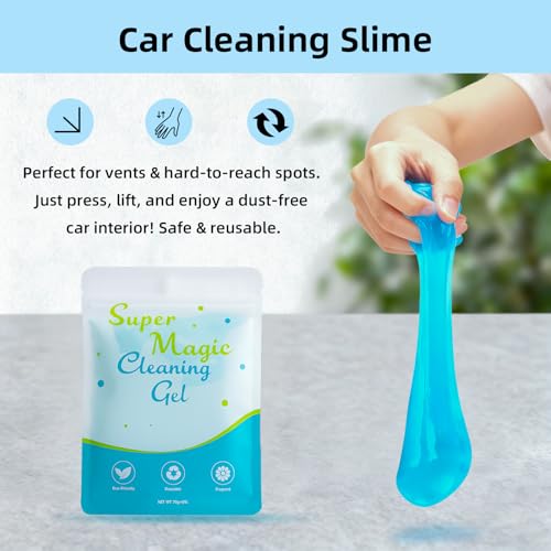 Image of TICARVE Car Interior Detailing Cleaning Kit-10Pcs Car Screen Cleaner,Clean Gel, Detailing Brush, Cleaning Tools for Car, Keyboard and Interior Cleaning