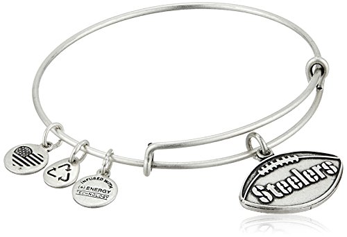 Alex and Ani Pittsburgh Steelers Football Expandable Rafaelian Silver Bangle Bracelet