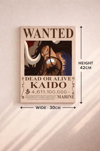 Image of Kaiido Wanted Poster - A3 Size Wall Art Prints (300 GSM Matte Finish) L-42CM X W-30CM | 0ne Pieece Anime Wall Art | Beast King Pirate Bounty Design | Premium Matte Anime Print | Otaku Room Decor | BOND VERSE