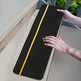 WOPPLXY 10 Pcs 6' x 24' Anti Slip Stair Tread with Reflective Stripe, Black Grip Tape for Stairs Adhesive Non Skid Tape Outdoor Traction Treads Staircase Step Treads Friction Abrasive for Stairs Step