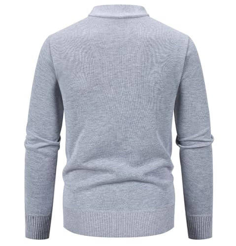 Men's Sweater Cardigan Business Casual V-Neck Solid Color Cardigan Sweater4