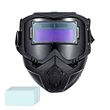 Automatische Verdunkelung Schweißhelm Mit – 3 Lichteinstellungen Schutzkappe Anpassbare, Schweißer Schutzhelm Für Industrie, Bau Schweißen Werkstatt Metallbearbeitung Kommerziell | Mehrzweck Outdoor