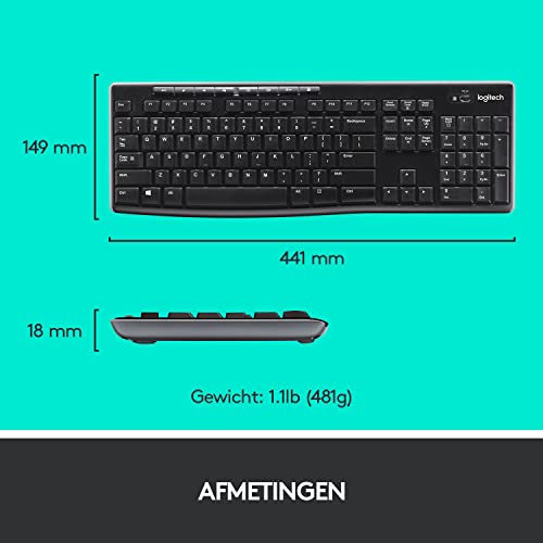 Logitech MK270 combo clavier souris sans fil compact avec 8 touches multimédia - 7