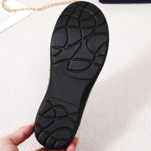 Image of QAE Loafers for Women Comfort Women's Penny Loafers with Zipper Orthopedic Lightweight Slip-On Flats Casual Work Dressy Walking Business Shoes