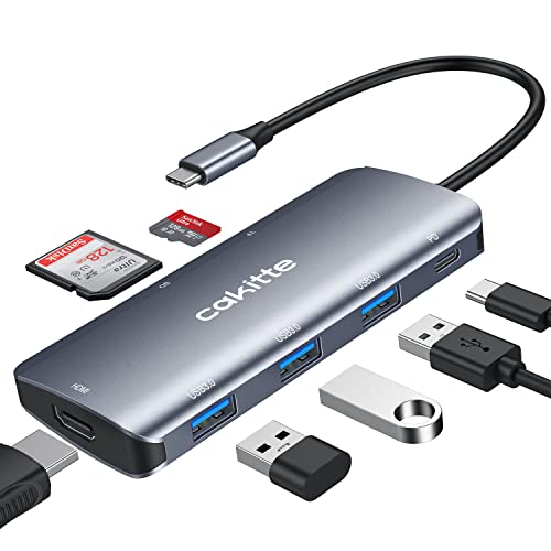Cakitte USB C Hub, 7-in-1 USB C to...
