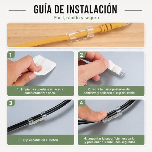 Grapas adhesivas para cables 18 Imagen adicional