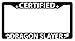 Certified Dragon Slayer High Quality Black Plastic License Plate Frame Fairy Tail -59