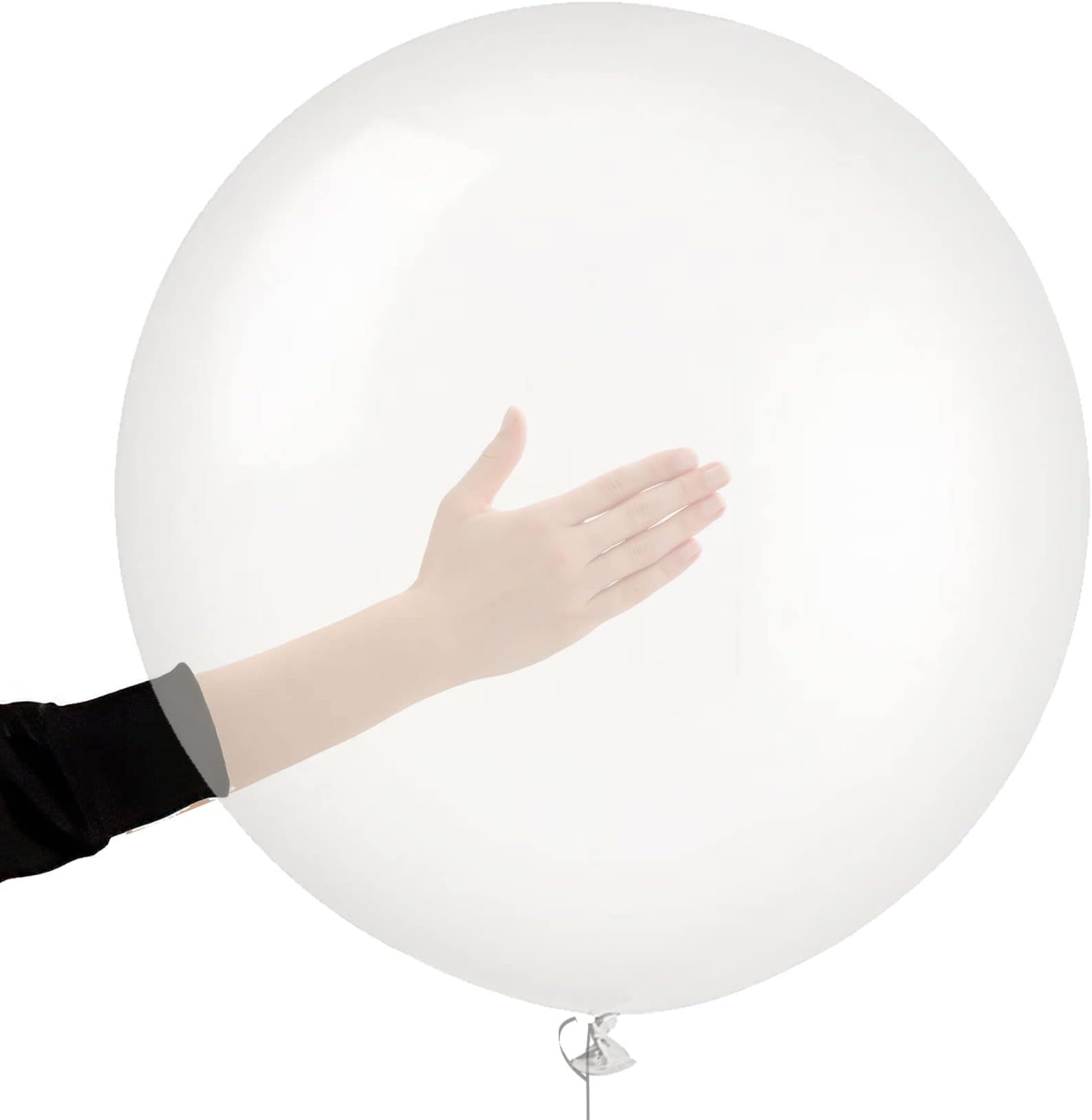 Clear balloons for Stuffing Large Balloons 24 Inch Translucent Balloon 5 Jumbo Balloons Giant Globe Strong Latex Big Round Balloon Decorating Wedding, Baby Shower, Birthday Party Helium Quality