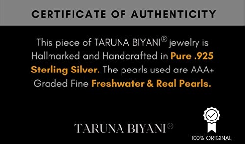 Taruna Biyani® 92.5 Sterling Silver Chain with Real Pearls Necklace Gift for Women and Girls - Image 6