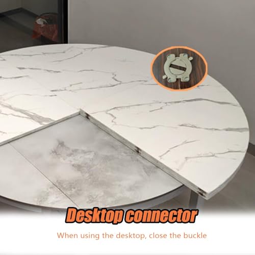 Table à manger pliable et modulable 119-200 cm gain de place en teck - 6