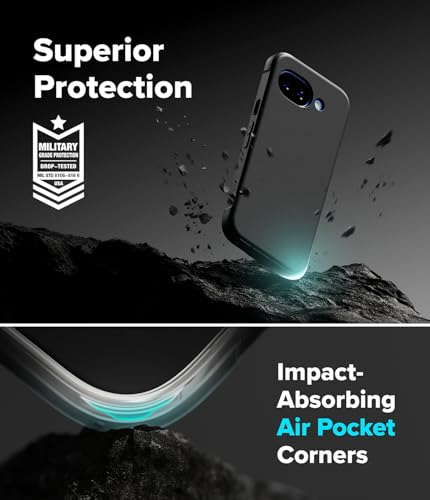Image of Ringke Onyx for Google Pixel 10a [Compatible with MagSafe] [Anti-Fingerprint] Slim Shockproof Protective Cover with Precise Camera Cutouts & Non-Slip Side Grip Case Back Cover - Magnetic Black