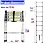 8.5ft 2.6M Telescoping Ladder Aluminum Extension Folding Ladder 9 Steps for Home Office DIY Projects RV Roof Repairing, Portable Ladder 330lbs Max Load, EN131 Certificated
