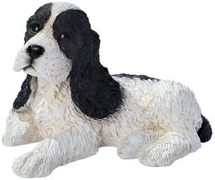 Amazon Com Hocker La Estatua Escultura De Cocker Spaniel Perro Blanco Y Negro Cachorro Home Garden El Angel Digital Hogar Y Cocina