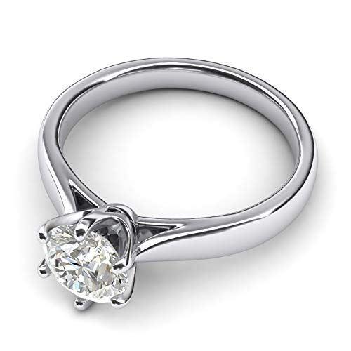 Sterling Silver 2.0 CT Classic 6-Prong Solitaire Simulated Diamond Engagement Ring Promise Bridal Wedding Ring2