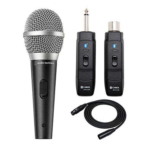 Audio-Technica Atr1500X Dynamic Vocal/Instrument Microphone And Knox Gear Microphone Bluetooth Adapter And Receiver Bundle (2 Items) #TOP17