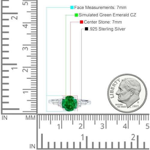 OMRANII Art Deco Round Shaped Vintage Style Tapered Baguette Cubic Zirconia Marquise Designer Wedding Engagement Ring Solid 925 Sterling Silver4