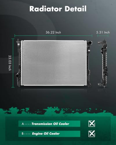 Image of SCITOO Aluminum Radiator compatible with 2011-2019 for Ford Explorer 3.5L