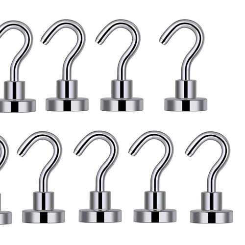 Image of AJB Heavy Duty Magnetic Hooks for Multi-Purpose Hanging(Cruise, Grill, Towel, Keys, Masks, Indoor Hanging, Home, Kitchen, Workplace, Office, School and Garage etc.)