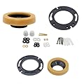 Heavy-Duty Butter Wax Ring Kit - Complete Toilet Flange Set with Reinforced Bolts for 3" & 4" Pipes (Butter Wax Ring)
