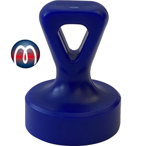 Lot De 5 Aimants Puissants En Néodyme Bleu - 17x22 Mm, Force 3,5 Kg - Avec œillet Pour Fixation - Pour Tableau Blanc, Frigo, Bureau