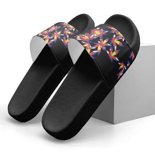 Pitovozu American Flag Slippers for Women Men Comfotable Sandals Non Slip Home Bedroom Pool Shower Outdoor Slide Slippers Footwear Gift3