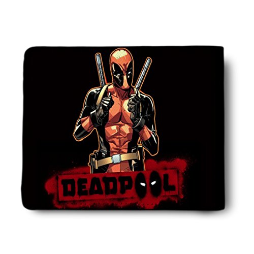 Image of ShopMantra Deadpool Boys Wallet | Slim Bifold Faux Leather Purse | Superhero Wallet for Teens | Popular Gift Choice