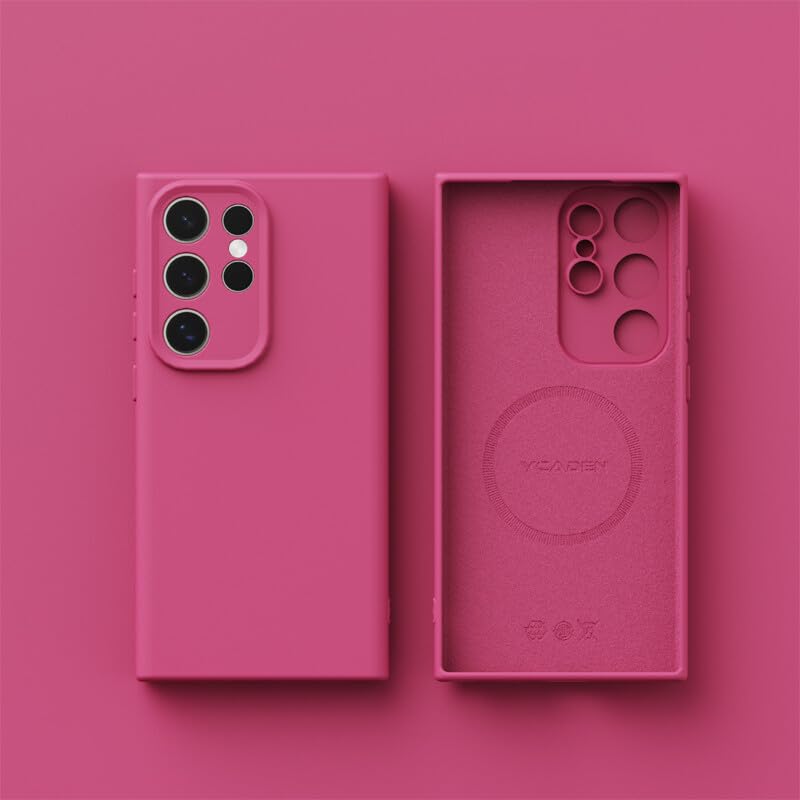 Coque en silicone souple Samsung Galaxy S25 Ultra rose étui avec texture arrière