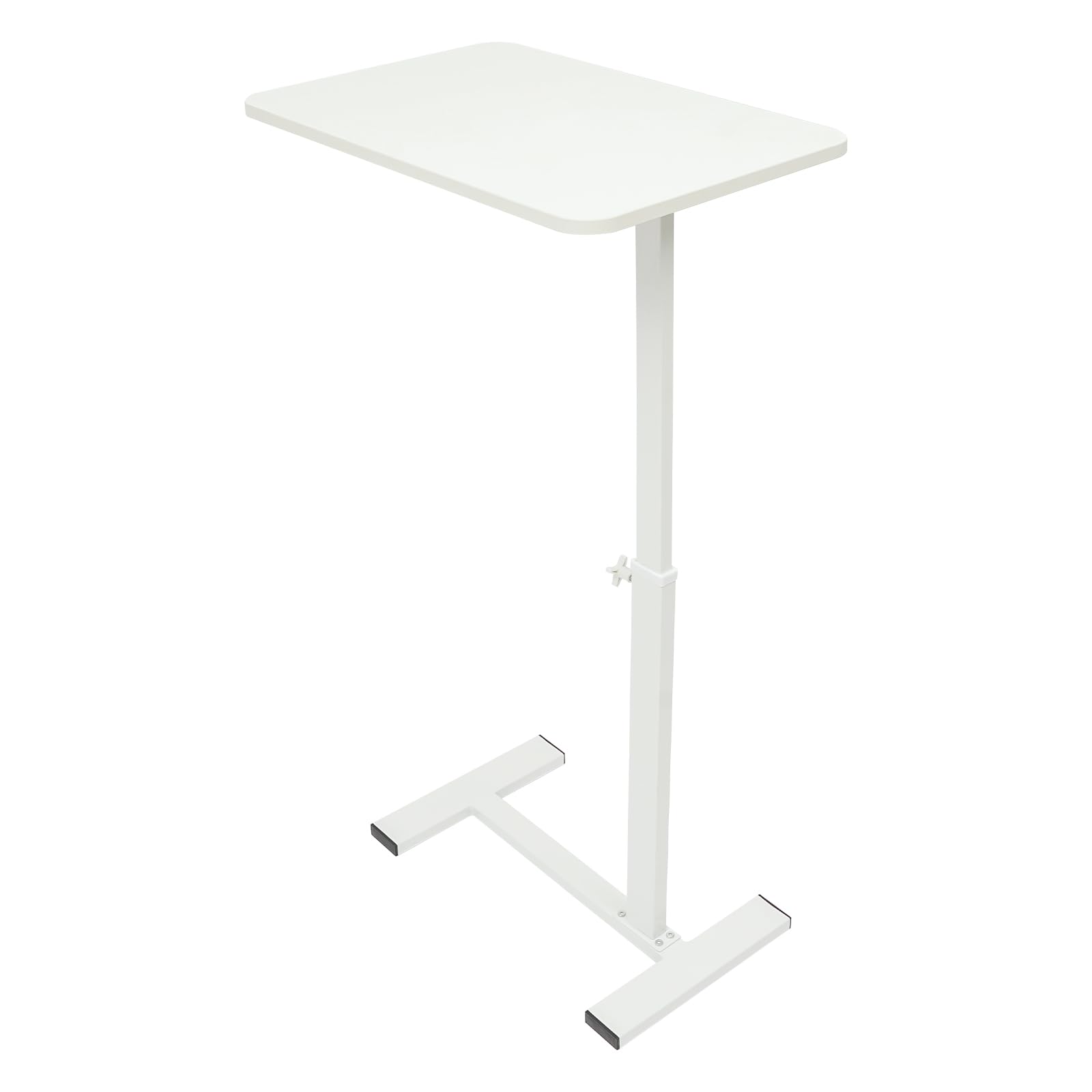 Mesa portatil ajustable en altura, mesa para ordenador portátil con ruedas, mesita de noche blanca con ruedas como práctica mesa para dormir para trabajar y estudiar en la cama