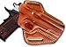 Masc Premium Leather OWB Pancake Holster with Open Top, Fits Browning-Type 1911-380/22LR Non-Railed Black Label Full Size 4.25-inch, Right Hand Draw, Brown Color #1347#