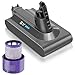 Produktbild Waitley V10 6000 mAh für Dyson V10 SV12, Ersatzakku für Dyson V10 Absolute Animal Cyclone Motorhead Total Clean SV12 Staubsauger + 1 Filter