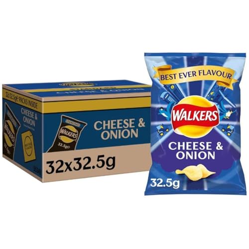 Walkers Cheese Onion 32.5g Bags (128 Bags (4 Cases))