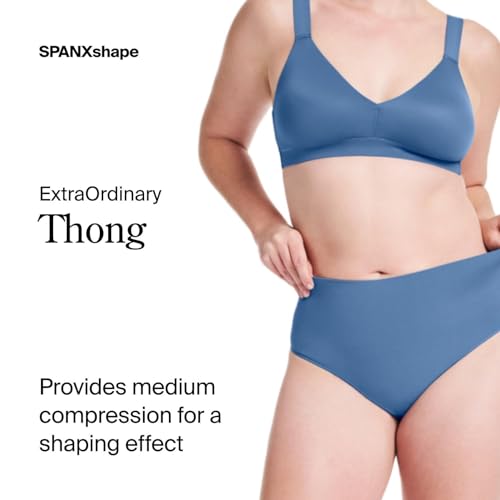 Image of SPANX SPANXshape ExtraOrdinary Thong - Sculpting with Compression - Women's Shapewear Underwear - Recycled Nylon Fabric Blend