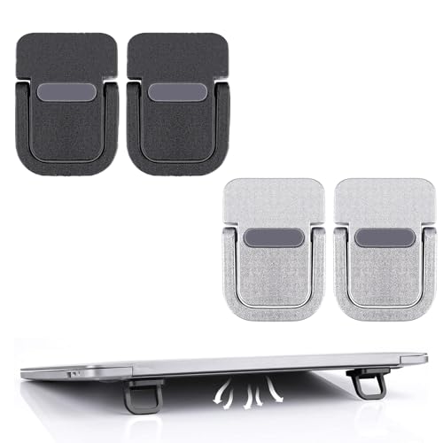 4 Piezas Mini Soportes Para Portátil,Elevadores De Teclado Portátil, Soport Autoadhesivos Para Portátil,Elevador Invisible Para Teclado De Computadora Para Escritorio