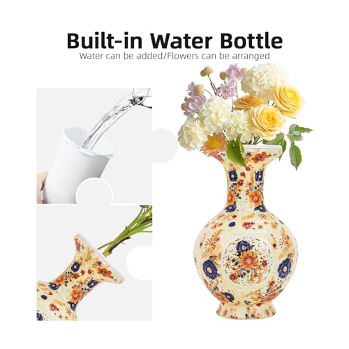 Image of LED 3D Puzzle Vase for Adults - Challenging Flower Vase Puzzle for Home and Office - Sunny Garden