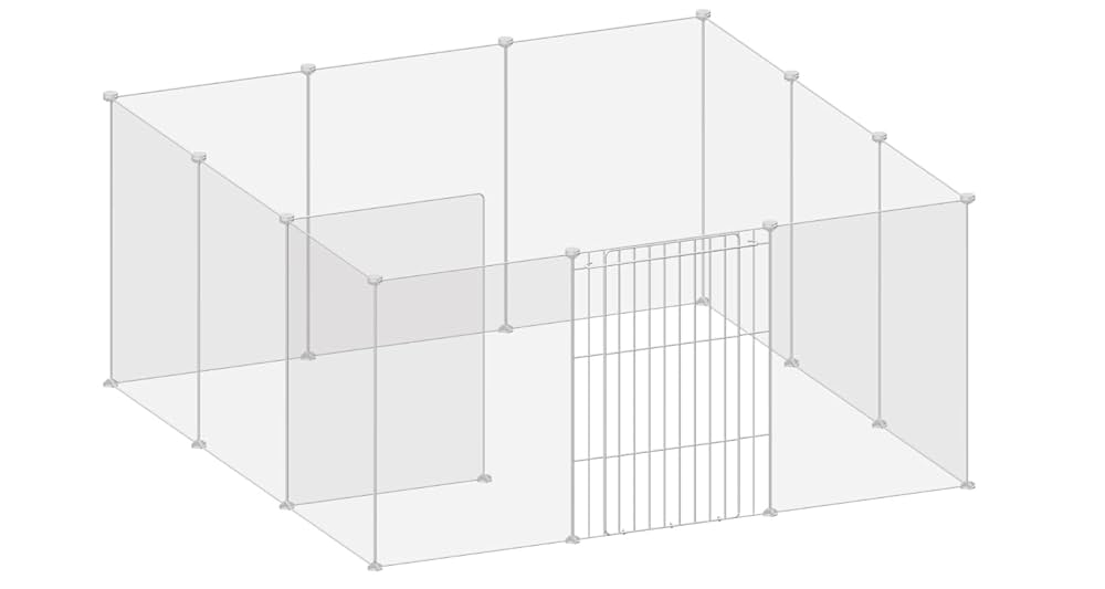 Amazon | VENTOTA ペットフェンスセットドア付 透明 犬 猫