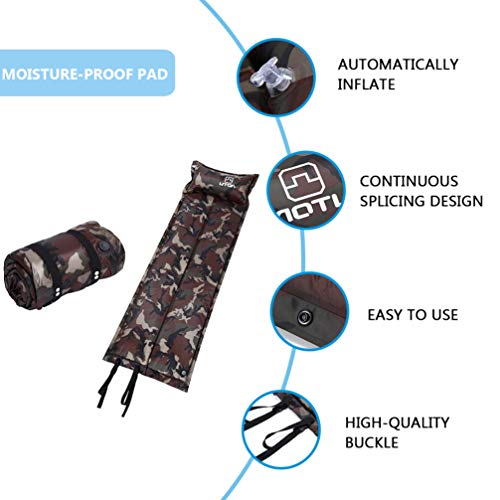 BESPORTBLE, 1 conjunto de almofada inflável para acampamento ao ar livre, almofada de dormir para mo