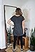 Free to Live Extra Long Tshirts for Women Tunic Tops for Leggings Short Sleeve Tee Shirts (Large, Charcoal)