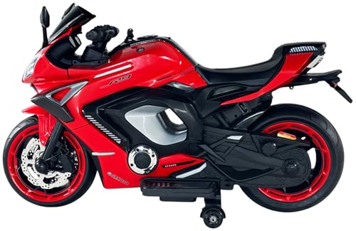 Image of Wishmaster 5 to 10 Years Electric Battery Operated Ride on Vehicles for Baby 2 Motorcycle Suitable Age 6-12 | Big Size Bike | Toy as Gift (R9 Big Bike (4-12 Years), Red)