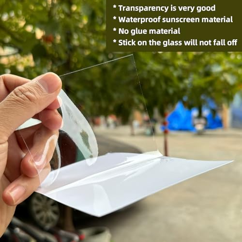 Image of Car Windshield Sticker, Windshield Applicator, Clear Window Cling for Car (10PCS /8.3X11.7)