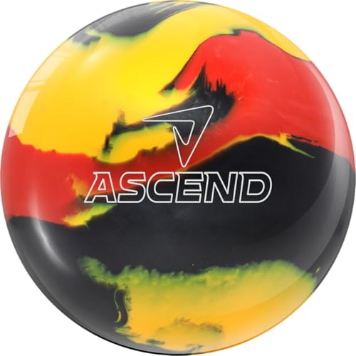 MOTIV Ascend - Red/Black/Tangerine Pearl Bowling Ball, Entry Level, Light Oil, Available in 10-15 Pounds (15, Pounds)