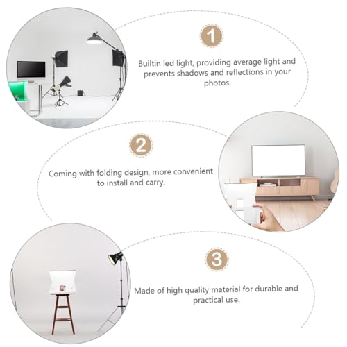 Mini tente photo LED 40 cm pliable éclairage réglable pour objet - 5