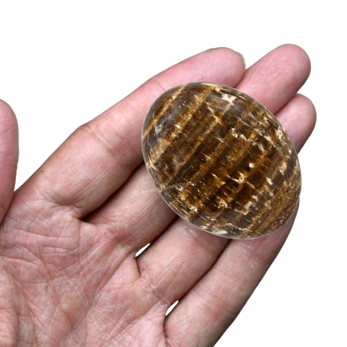 Image of Amazing Gemstone Aragonite Crystals and Healing Stones - Large Palm Stone Crystals Piedra - Crystal for Good Luck, Balanced Positive Energy, Meditation - Unique Stocking Stuffers Gifts for Women, Men