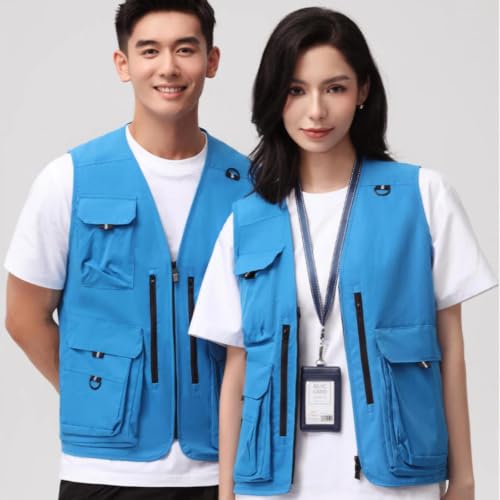 Gilet de pêche personnalisé multi-poches respirant sans manches pour le travail