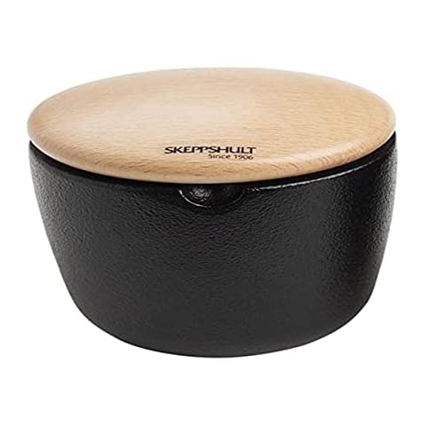 SKEPPSHULT Cast Iron & Beechwood Swing Salt Bowl Cover