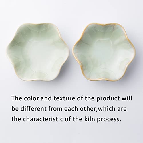 Kimramic Jewelry Dish,Ceramic Trinket Tray,Small Ring Holder,Key Bowl,Home Decoration,Gifts For Friends Sisters Daughter Mother (Light Green) #TOP3