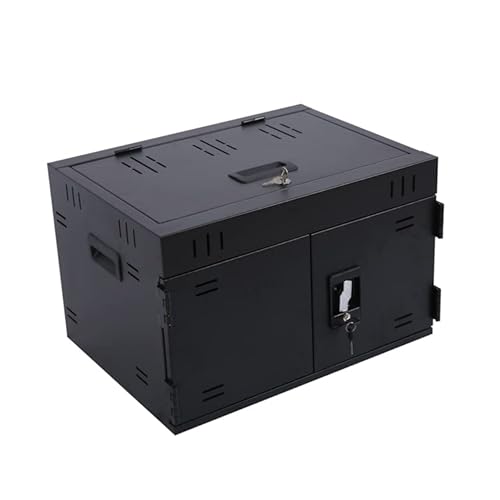 Holaki 12 Device Portable Charging Cabinet For Tablets, Ipads, Chromebooks, And Laptop Computers With Lock, Surge Protection, Fits Up To 14-Inch Screen For Classroom Or Office(Black) #TOP1