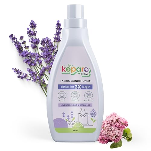 Koparo Natural Fabric Conditioner & Softener | 850ml | Lavender Fragrance | Organic, Eco Friendly & Non Toxic | Top Load & Front Load | Protects Shine